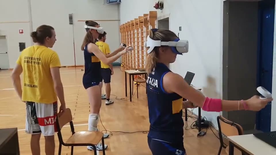 Sessione di gruppo con la squadra di pallavolo