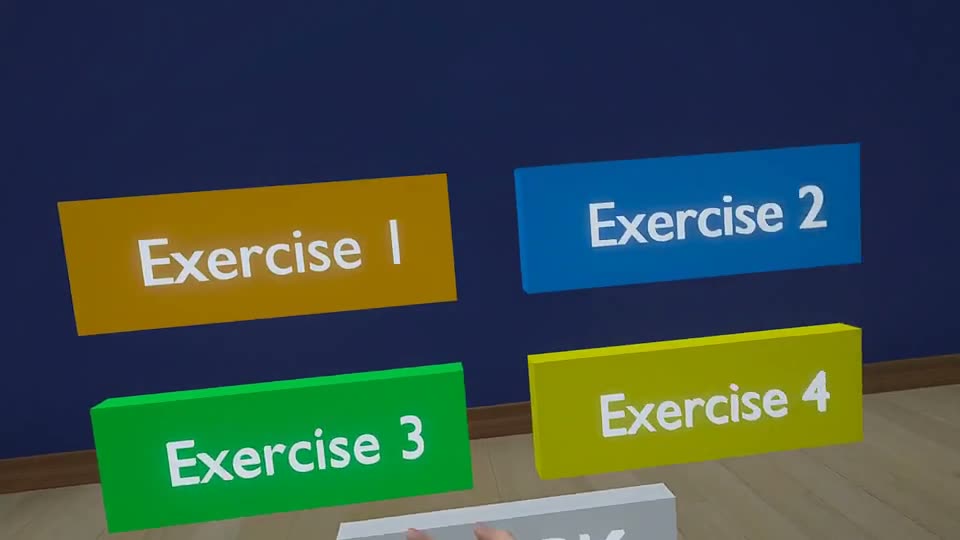Tour degli esercizi dell'applicazione VR CNS Sprint